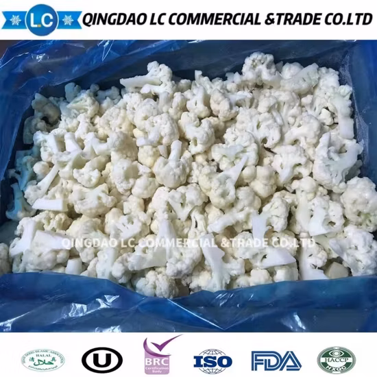 Cavolfiore tagliato IQF, cimette di cavolfiore congelate
